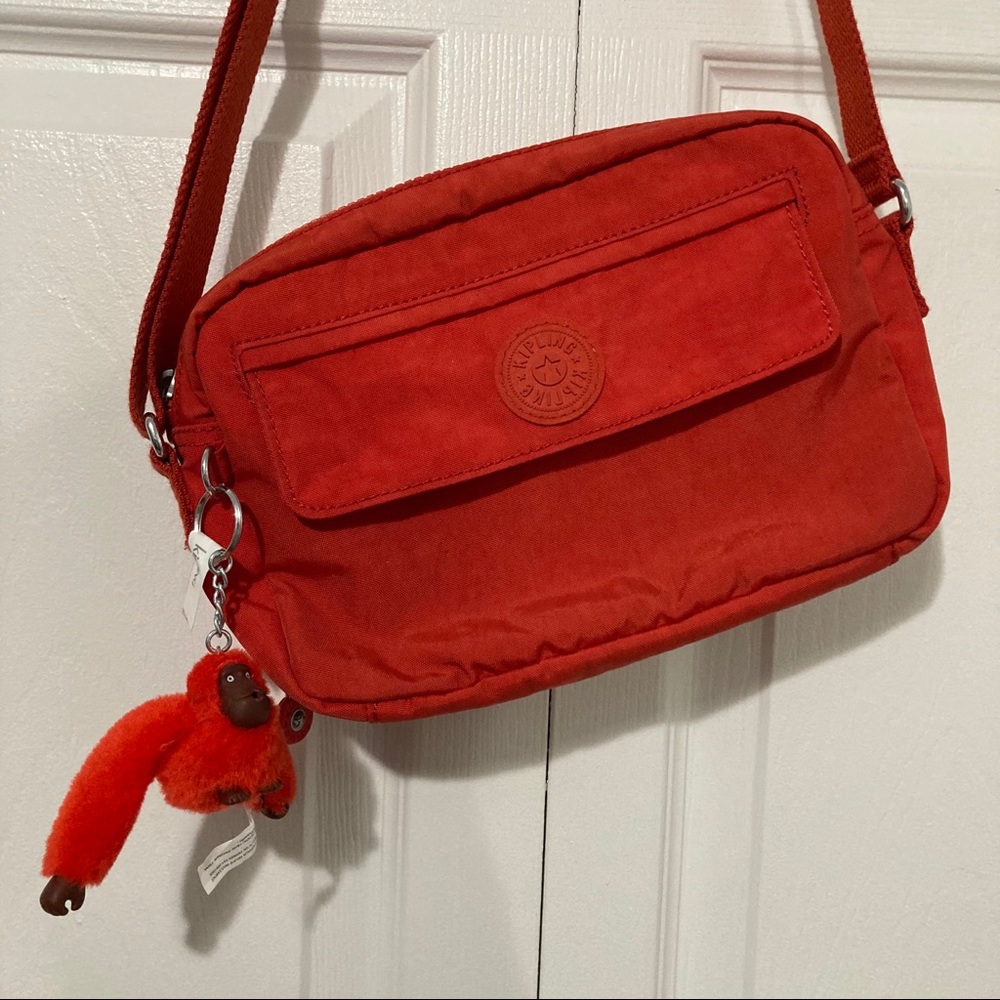 Kipling red crossbody shoulder bag